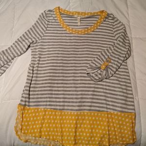 Yellow striped dress shirt